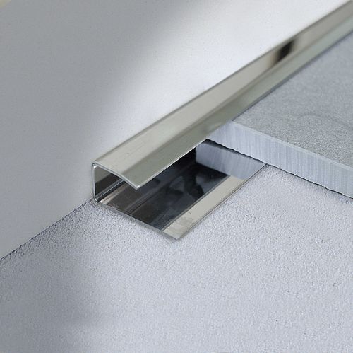 Stainless steel edge trim - WOODTEC LT - PROFILITEC - aluminum / brass / for tile