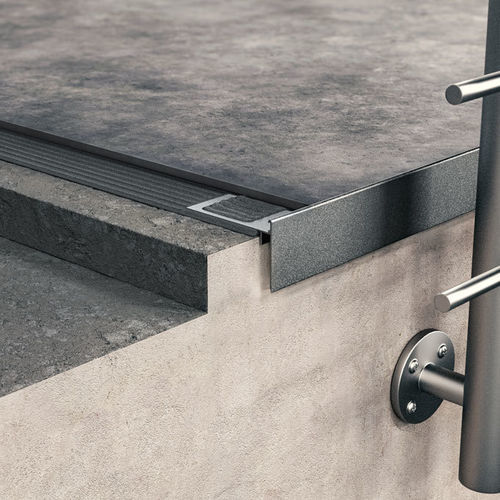 Aluminum edge trim - BORDERTEC BSS - PROFILITEC - for floor coverings / for floor / for tile