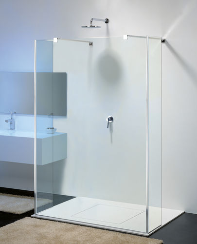 Walk-in shower cubicle - MR-3 - PROVEX - glass / with hinged door / rectangular