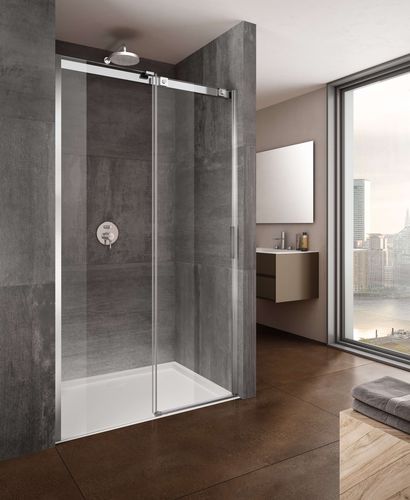 Glass shower cubicle - NS - PROVEX - aluminum / with sliding door / rectangular
