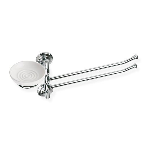 2-bar towel rack - I 18 - STILHAUS - wall-mounted / metal / with soap dish