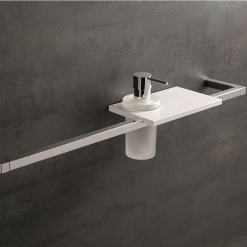1-bar towel rack - RL69 - STILHAUS - wall-mounted / metal / with shelf