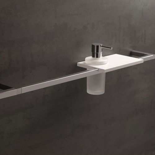 1-bar towel rack - RL72 - STILHAUS - wall-mounted / metal / with shelf