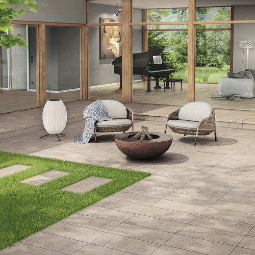 Ceramic paving slab - 960 - STRÖHER - outdoor / beige / anti-slip
