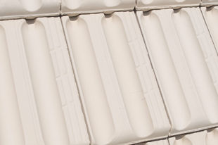 Interlocking roof tile - 155A78-155A79 - Tognana industrie e fornaci - clay / white / enameled
