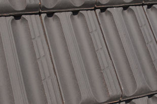 Marseilles roof tile - 155A84-155A85 - Tognana industrie e fornaci - clay / gray / enameled