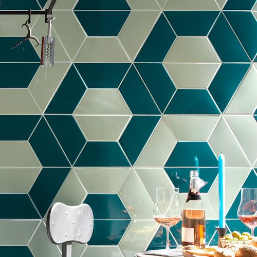 Porcelain stoneware tile - TRAPEZ  - TONALITE - high-gloss / indoor / wall