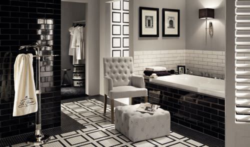 Ceramic tile - MONTE CARLO: SANT MARTI 1A - TUBADZIN - high-gloss / indoor / bathroom