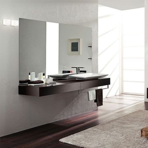 Wall-hung washbasin cabinet - PLANA - TULLI ZUCCARI - wooden ...