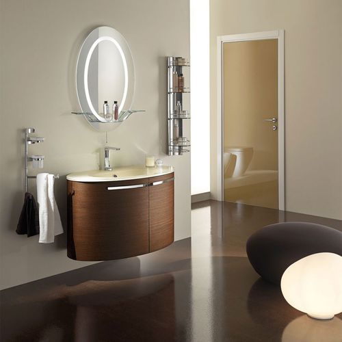 Wall-hung washbasin cabinet - CREAM PUFFS - TULLI ZUCCARI - steel / contemporary / with door