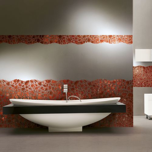 Glass mosaic tile - BROOK : ROSSO FUOCO - VETROVIVO - polished / indoor / wall