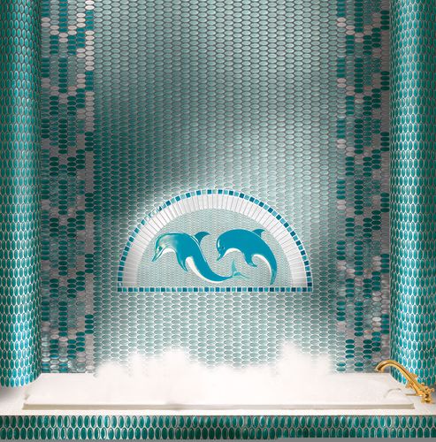 Glass mosaic tile - SCULPTURAE : ROSONE - VETROVIVO - indoor / wall / floor