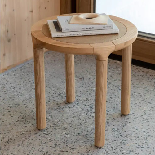 Contemporary side table - Storm - Zuiver - oak / ash base / round