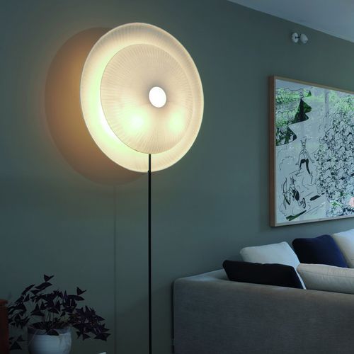 Floor-standing lamp - DIVA - CÉLINE WRIGHT - steel / Japanese 