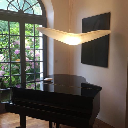 Pendant lamp - OISEAU - CÉLINE WRIGHT  - Japanese paper / contemporary / corded