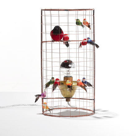 Table lamp - MINI VOLIÈRE - MATHIEU CHALLIÈRES PARIS - metal