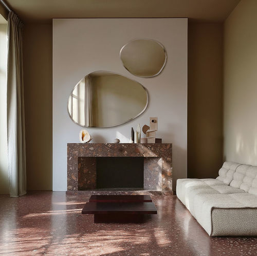 Wall-mounted mirror - PURE L - DEKNUDT MIRRORS  - hanging / commercial / for domestic use