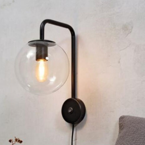 Contemporary wall light - WARSAW/W/B  - it's about RoMi - indoor / glass / iron