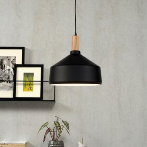 Pendant lamp - MELBOURNE/H34/B  - it's about RoMi - iron / wooden / contemporary