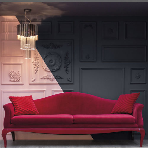 Traditional sofa - Deluxe - Jetclass - fabric / with armrests / with removable cushion