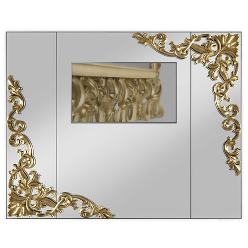 Wallmounted TV mirror Spacium Jetclass classic / rectangular