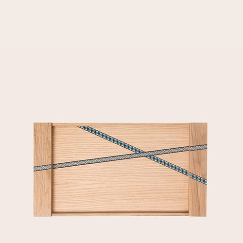Oak serving tray - FUNQUETRY - NADA DEBS - stainless steel / home