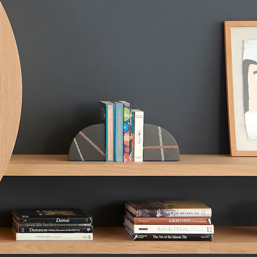 Lacquered wood bookend - MARQUETRYMANIA - NADA DEBS