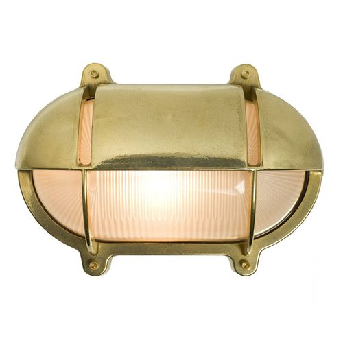 Contemporary wall light - ORIGINAL BTC - outdoor / frosted glass / brass