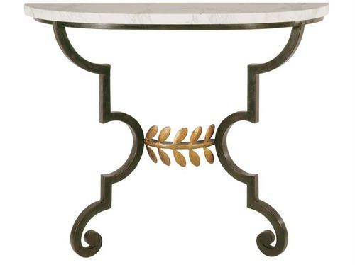 Traditional sideboard table - TOGA - VILLIERS - steel / stone / half moon