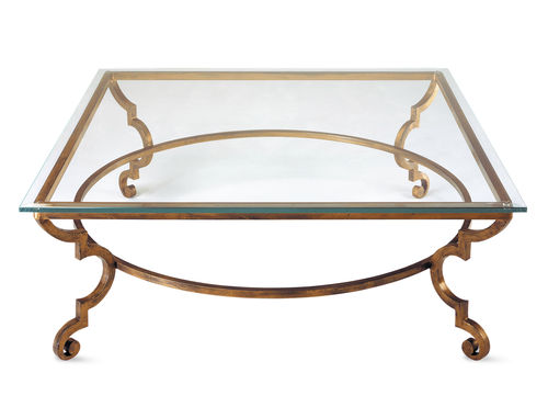 Traditional coffee table - TOGA - VILLIERS - glass / metal / rectangular