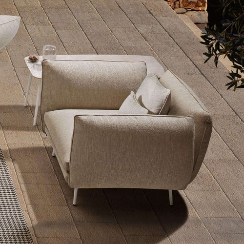 Contemporary armchair - PIUMA - Myyour - fabric / aluminum / recyclable