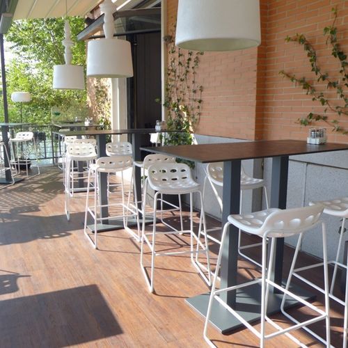 Contemporary bar chair - CHIPS - Myyour - outdoor / polyethylene / polyethylene base