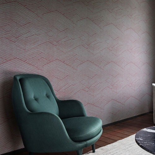 Contemporary wallpaper - CORD  - Hooked on Walls - patterned / fabric look / gray