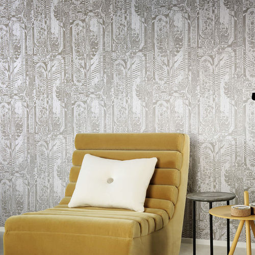 Contemporary wallpaper ECLECTIC Hooked on Walls patterned / gray