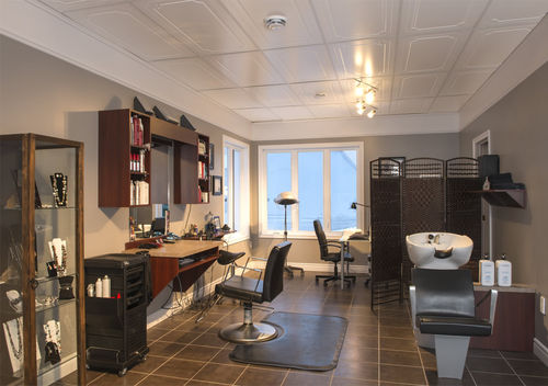 Wooden suspended ceiling - OASIS - MUR design - tile / decorative