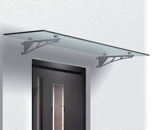 Door canopy - S-02 - PAULI FRANCE  - for commercial buildings / for stadium / stainless steel