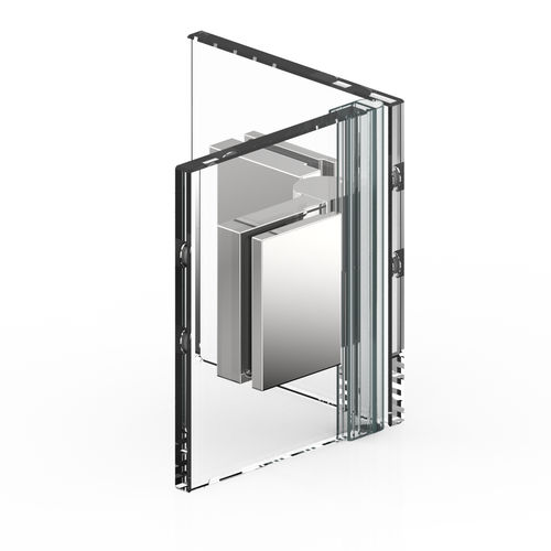 Glass door hinge - NIVELLO : 8367 L | 8367 R - PAULI FRANCE  - for shower door / zamak / with self-closing system