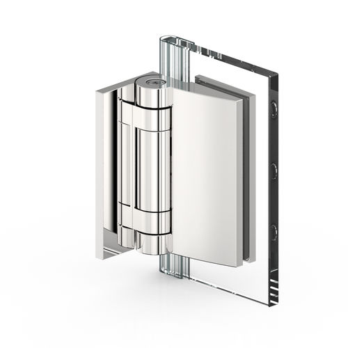 Glass door hinge - TURA : 8961 - PAULI FRANCE  - for shower door / zamak / contemporary