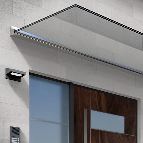 Entryway canopy - VD 1511-17 - PAULI FRANCE  - aluminum / stainless steel / glass