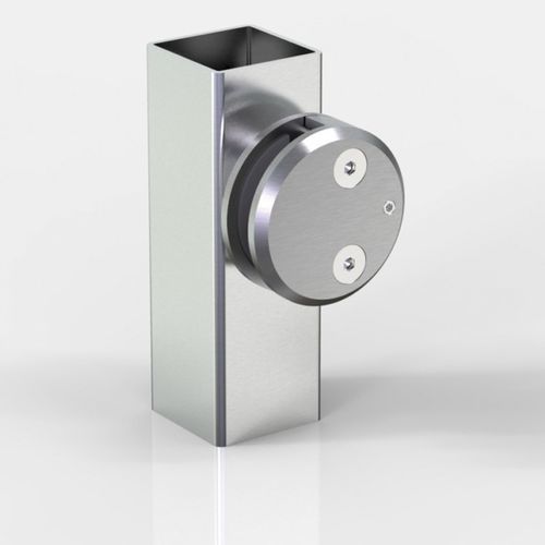 Stainless steel glass clamp - PAULI FRANCE  - acrylic glass / for balcony / glass