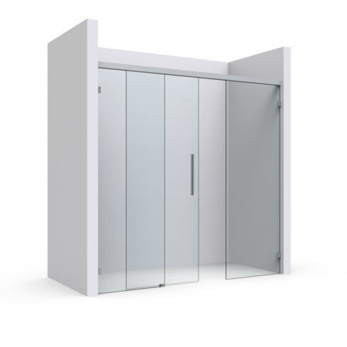 Walk-in shower - 105 (L/R) - PAULI FRANCE  - steel / glass / sliding