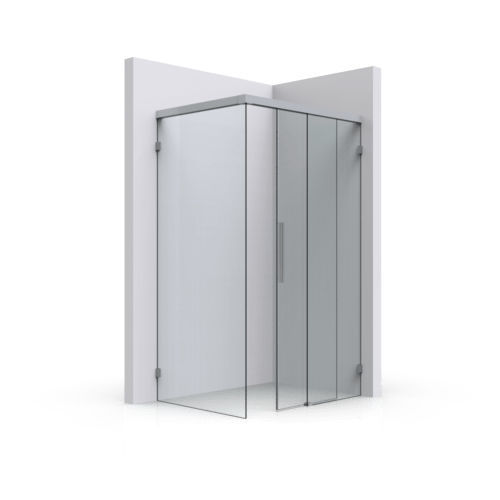 Walk-in shower enclosure - 210 (L/R) - PAULI FRANCE  - tempered glass / with hinged door / corner