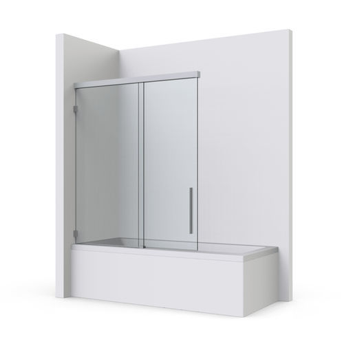Pivoting bath screen - 601 (L/R) - PAULI FRANCE  - left hand / tempered glass / 1 panel