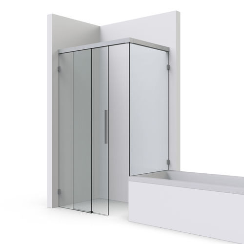 Sliding bath screen - 615 (L/R) - PAULI FRANCE  - left hand / tempered glass / 1 panel