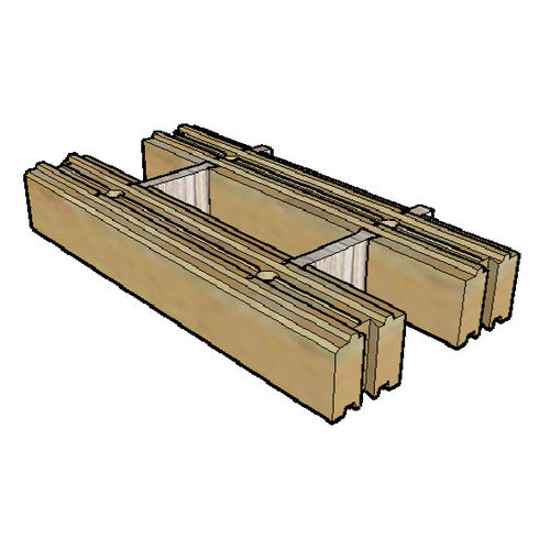 Wood concrete block - HR 300  - PBM BLOC - Global Green System - for low-energy houses / high-performance