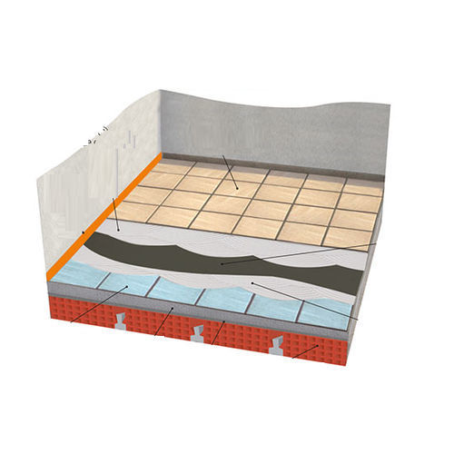 Flooring acoustic membrane - Damptile - PROJECT FOR BUILDING SPA