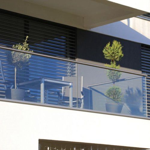 Glass panel balcony - ALU39 - Qingdao Jinfer International Co., Ltd. - aluminum / frameless