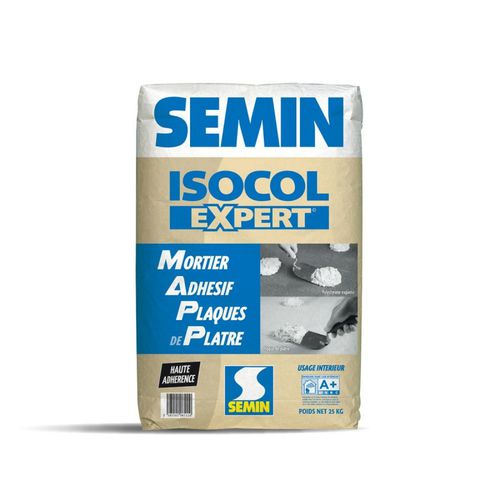 Adhesive adhesive mortar - ISOCOL EXPERT - SEMIN - for concrete / for masonry / plaster
