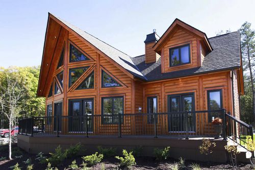 Log house - Labrador - TIMBER BLOCK  - eco-friendly / traditional / two-story
