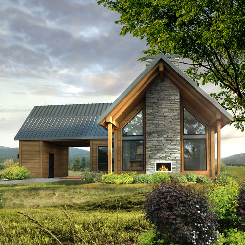 Stacked wood house - Stockholm - TIMBER BLOCK  - contemporary / timber frame house / home